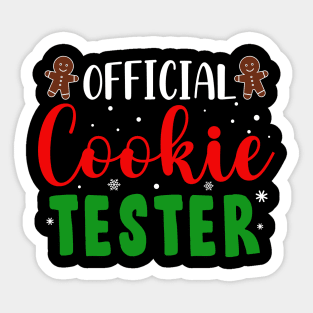 Official Cookie Tester Christmas Baking Team Gift Sticker